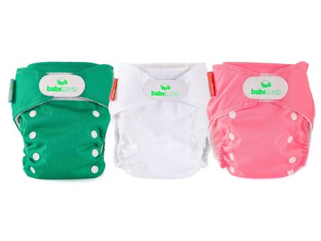 pack x3 panales ecobabymoon unitono   verde  blanco y rosado Online Hot Sale